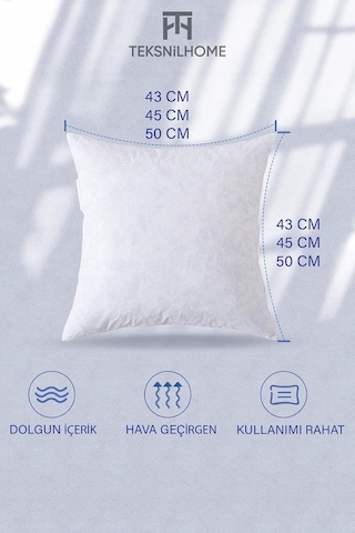 4 Adet Fermuarlı Kırlent İç Astarı 5 Ebat Kırlent İçi Yastık Kılıf Astar Milt- 50x50 Diğer