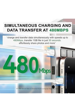 60w Type-c To Type-c Hızlı Şarj Ve Data Kablosu 1.2 Metre