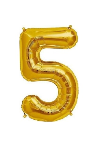 40" İnç 100 CM 5 Beş Rakamı Folyo Balon Gold