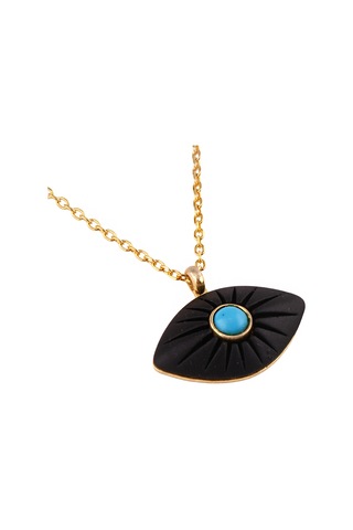 Masliko Göz Gümüş Kolye Ms3265, 925 Ayar Kadın Gümüş Kolye, Altın Kaplama Altın