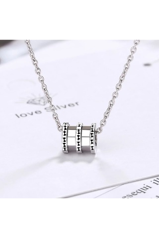 925ayar Gümüş Zirkon Taşlı Geometrik Kolye