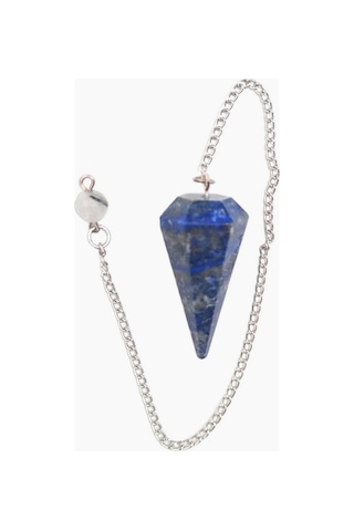 Pozitif Doğal Taş 218-8  Doğal Lapis Lazuli Pandül - Sarkaç Siyah