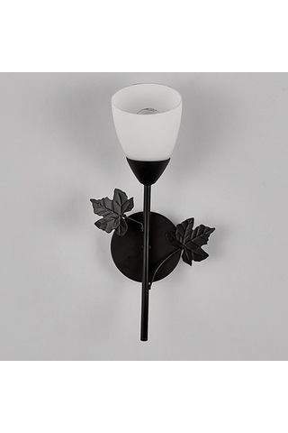 Demir Duvar Işıkları For Without Light Bulb Siyah Siyah