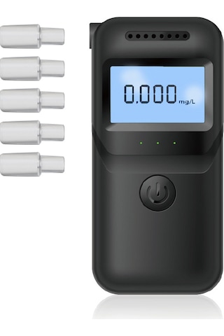 Kangvka Portatif Alkol Testeri: Solunum İle Ölçüm, Lcd Ekran, 3 Renkli Işık, Sesli Bildirim, 50 Geçmiş Kayıt Depolama