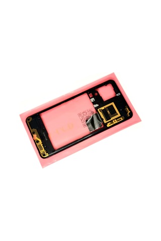 Tkgz - Samsung Galaxy Uyumlu A22 A225 4g Full Kasa Arka Kapak Batarya Kapağı - Siyah Çok Renkli
