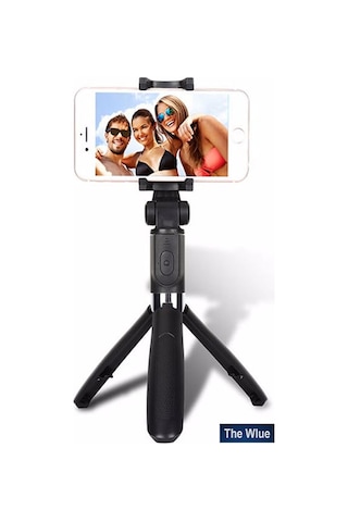 Ultra Thin 3in1 Bluetooth Kumandalı Ayaklı Selfie Çubuğu 70 Cm Ko