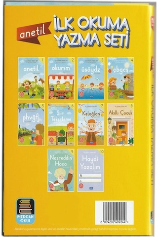 1.sınıf Anetil İlk Okuma Yazma Seti 10 Kitap Renkli Resimli D...