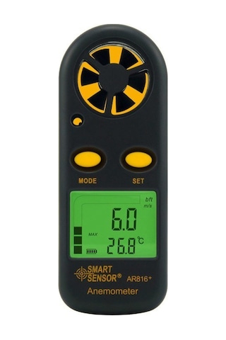 Smart Sensor AR 816 Rüzgar Hızı ve Sıcaklık Ölçer Anemometre