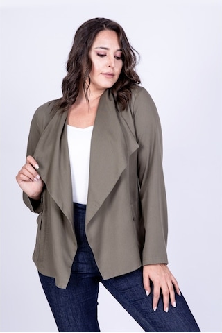 Önü Volanlı Apoletli Hırka