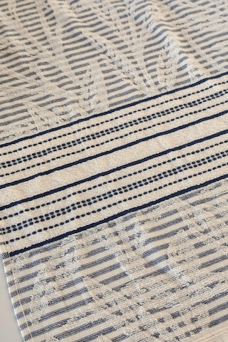 %100 Pamuk Havlu Peştemal, Yaprak Jakarlı, Saçaklı Plaj Ve Banyo Havlusu 90x170 Cm - İndigo Indıgo Indigo