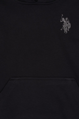 U.S. Polo Assn. Erkek Çocuk Siyah Kapüşonlu Basic Sweatshirt 50313980-VR046