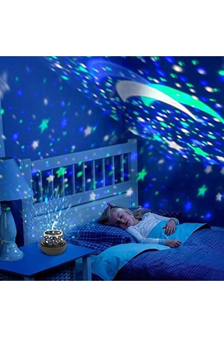 Ximistore9 Çocuklar İçin Evren Temalı Yıldız Projeksiyonlu Gece Lambası Ve Duvar Dekoru