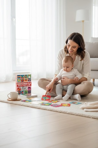 Bebeğimin İlk Zeka Kartları Seti - 6-12 Ay Bebek Gelişim Kartları