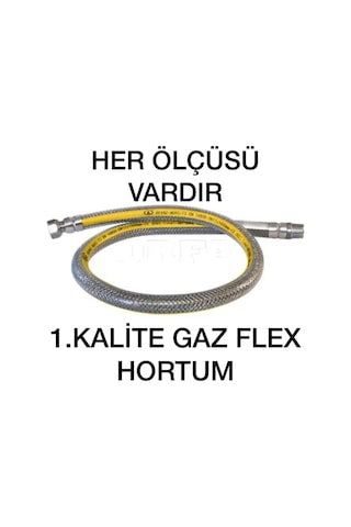 Doğalgaz Flex Hortum Gaz Hortumu Ocak Bağlantı Hızlı 75cm