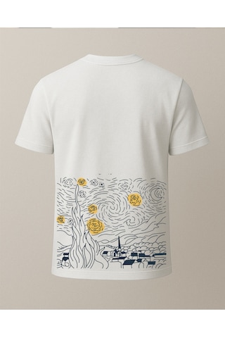 Hugo Boss Vincent Baskılı T-shirt Beyaz