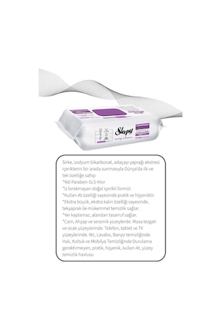 Sleepy Easy Clean Orkide Bahçesi Yüzey Temizlik Havlusu 100' Lü X3 Tekli