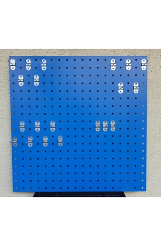 90x90 Cm Delikli Metal Takım Asma Panosu 20 Adet Kanca İle Birlikte 90