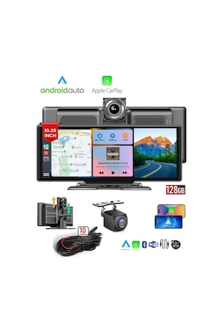Nyf Mb-250 Dvr Kayıt Cihazı 10 İnç 4k Carplay Ve Android Uyumlu Çift Kameralı 128 Gb Wevolt