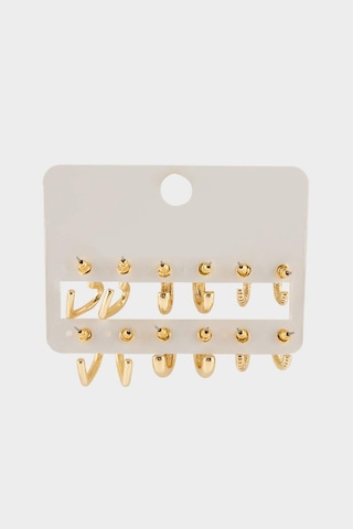 DeFacto Kadın 6'lı Gold Küpe F5965AXNSGD1