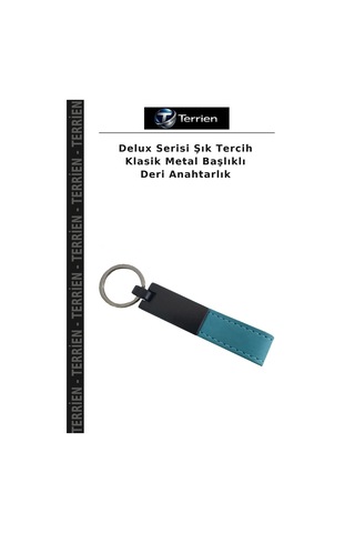 Delux Serisi Şık Tercih Klasik Metal Başlıklı Deri Anahtarlık