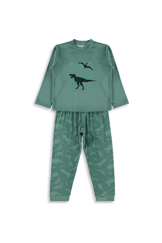 Dorka Golsut Dinazor World Basıklı 3-11 Yaş Pijama Takımı - Yeşil