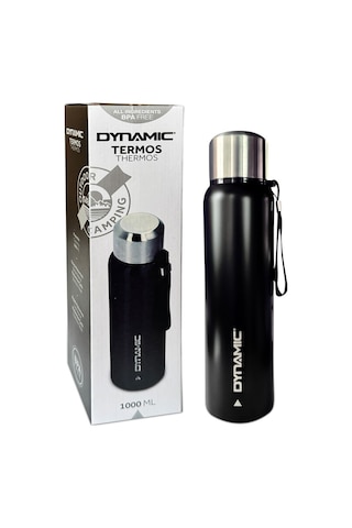 Dynamic Paslanmaz Çelik Termos 1 Lt Siyah