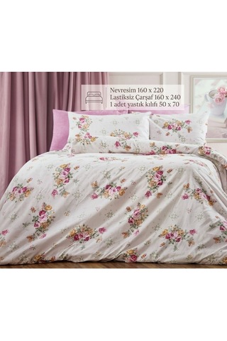 Livoras Home Tek Kişilik Nevresim Takımı Nevresim160 X 220 Çarşaf 160 X 240 Yastık 50 X 70cm Çok Renkli