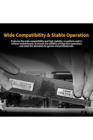 Xindoker Asint Ddr3 1600mhz 4gb Masaüstü Bellek - 12.8gb/s Aktarım Hızı, 1.5v Düşük Tüketim, Sağlam Performans, 240pin Siyah