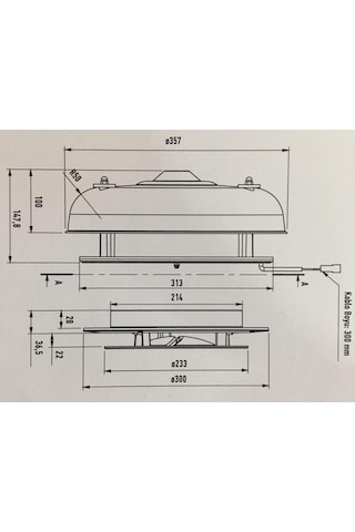 Havalandırma Motoru Turbo Havalandırma Mantar Tip 12 Volt