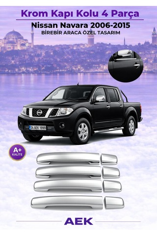 Nissan Navara Kapı Kolu Sensörsüz 2006-2015 Paslanmaz Çelik