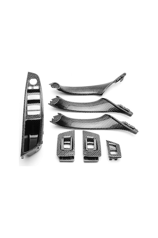 Tenfowee Bmw 5 Serisi F10 F11 F18 İç Kapı Karbon Fiber Tutma Kolu Ve Pencere Paneli Seti - Sağlam Ve Dayanıklı