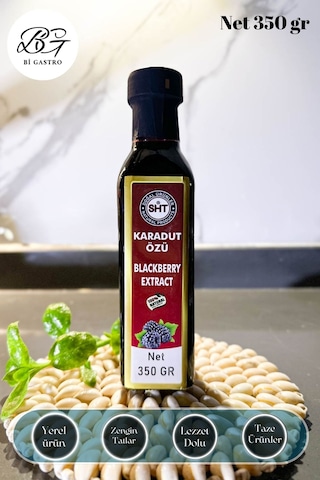 Bi Gastro - Organik Karadut Özü - Karadut Şurubu - Kara Dut Pekmezi - 350 Gr