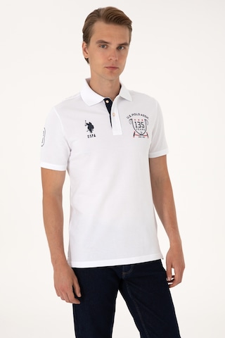 U.S. Polo Assn. Erkek Regular Fit Beyaz Polo Yaka Tişört 50299667-VR013