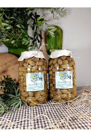 Aydın Yöresi Kalamata Cinsi Sofralık Tatlandırılmış Kırma Yeşil Zeytin 4 KG