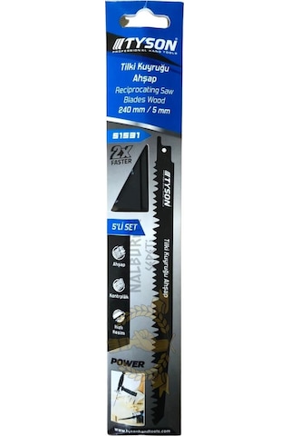 Kupa Tyson Tilki Kuyruğu 240/5 Mm. Ahşap - 5 Adet