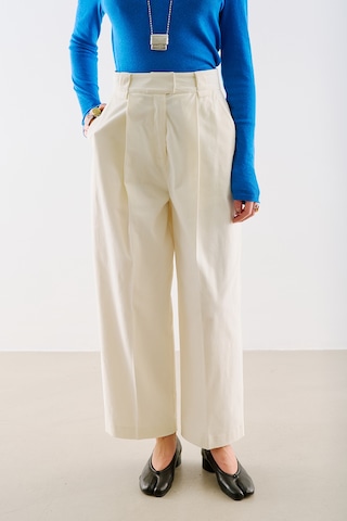 Manuka Gabardin Straıght Pileli Pantolon Ekru Aw26pnt00004-02