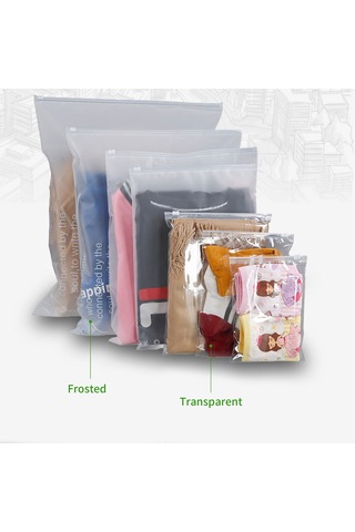 30x40cm 50 Adet Ambalaj Poşetleri Buzlu Çanta Fermuarlı Plastik Os5832-4 Diğer