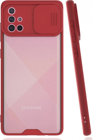 Nettech Samsung Galaxy A71 Uyumlu Platin Kamera Kızaklı Arka