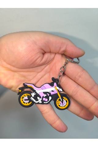 Silikon Kaliteli Motosiklet Anahtarlığı Esnek, Dayanıklı Ve Şık Tasarım Mor