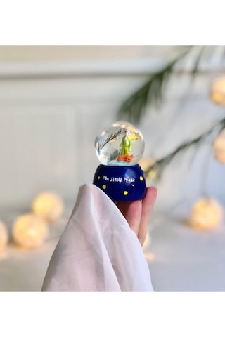 Mini Boy Küçük Prens Cam Kar Küresi Işıklı 6.5 Cm Dekoratif Hediyelik Genel