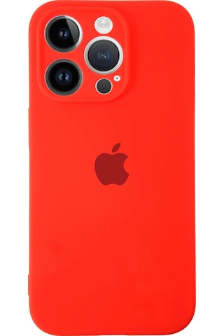 Apple Uyumlu iPhone 14 Pro Max Kılıf Logolu Kamera Korumalı Altı Kapalı İçi Kadife Lansman Kapak - Açık Mavi