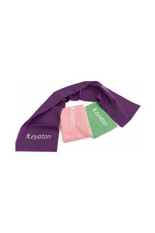 Leyaton 3lü Pilates Lastiği Pilates Bandı Pilates Bandı 120x15cm