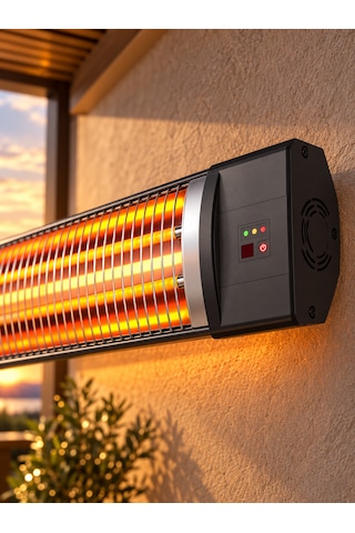 Square 2800 Watt 2 Kademeli Infrared Uzaktan Kumandalı Duvar Tipi Isıtıcı