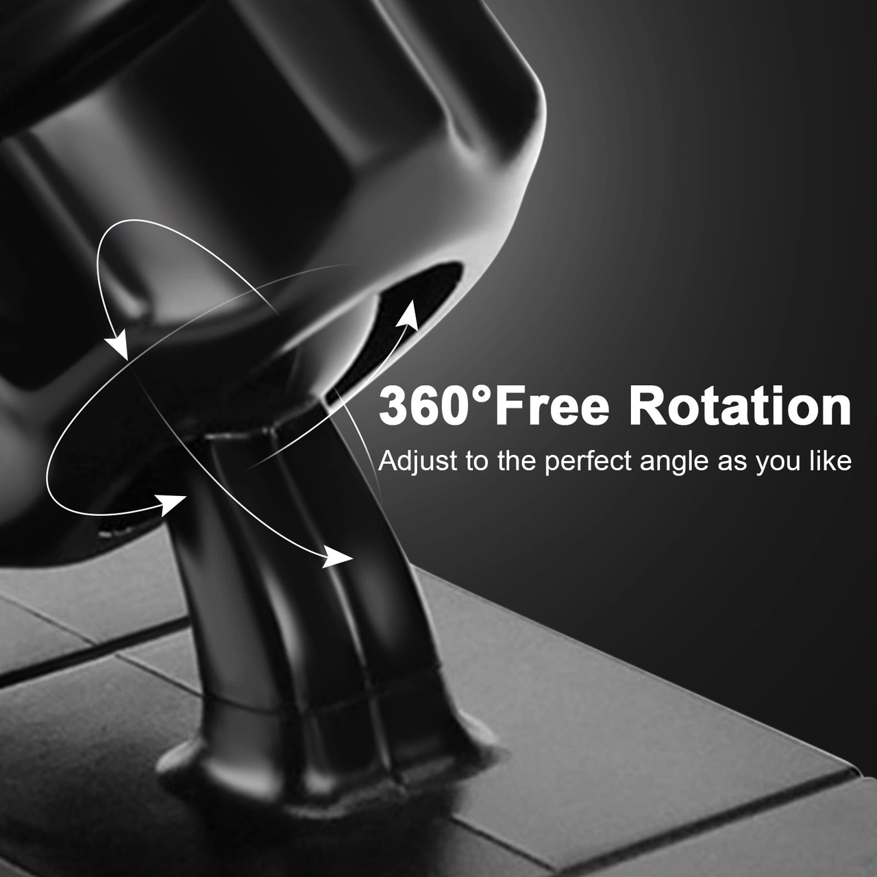 Moveevo Ds003 Siyah Araç Telefon Tutucu - Güçlü Manyetik Tutma, 360 Dönebilen, Evrensel Uyumlu Abs Malzeme