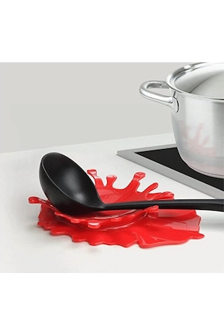 Xindoker Silikon Domates Sosu Kaşık Tutucusu, Önleyici Mutfak Beste, Yaratıcı Pişirme Aracı