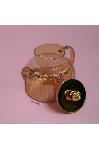 Rose Deluxe Çizgi Desen Demlik Amber