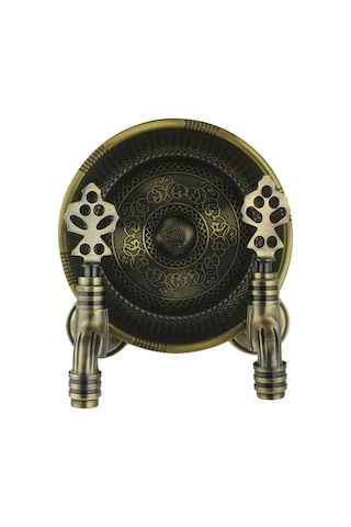 FKN İkili Hamam Taslı Lüx Perlatörlü Antik Osmanlı Musluk Antik