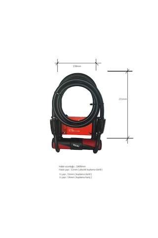 Epic Uvy U-kilit Anahtarlı Siyah