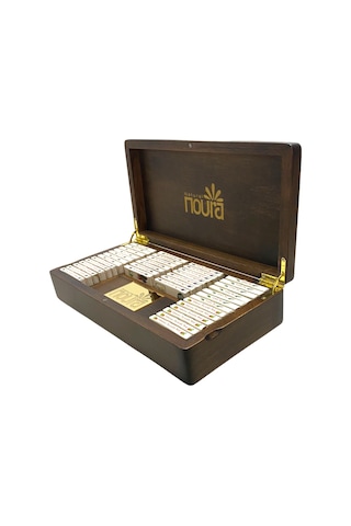 Noura Natural Hediyelik Lüks Ahşap Çay Kutusu 40’lı