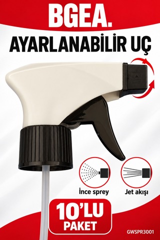 Bgea 10'lu Kimyasala Dayanıklı Triger Sprey Başlık